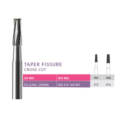 Prima Dental Taper Fissure Surgical Carbide Airotor Bur 25 Mm (Pack of 5)