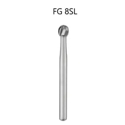 SS White Carbide SL Round Burs FG #8 (Pk of 10) - 2