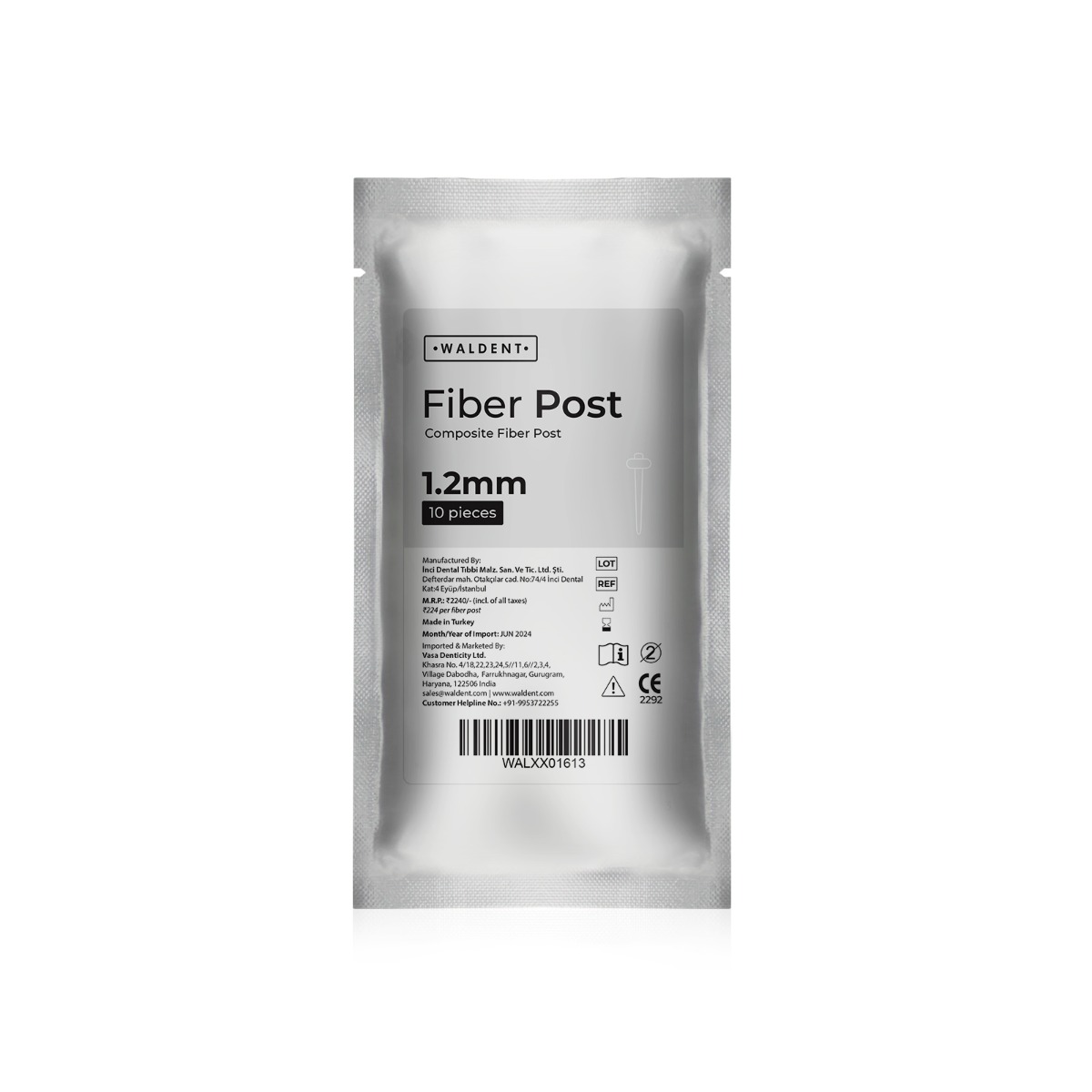 Waldent Radiopaque Composite Fiber Post Refills - 1.2mm (10pcs/pack)