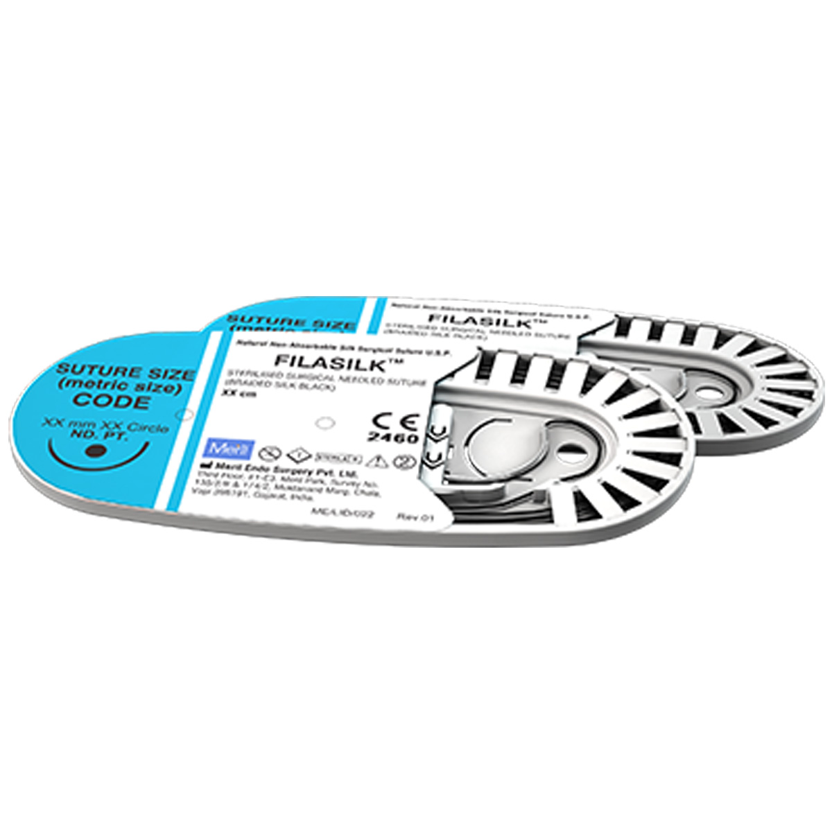 Meril Filasilk #5-0 Black Braided Silk Suture