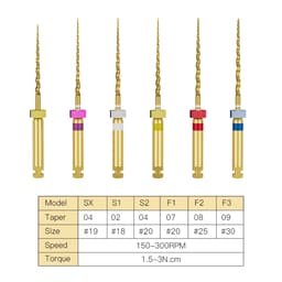 Waldent Premium Taper Gold Rotary Files - 21mm - 14