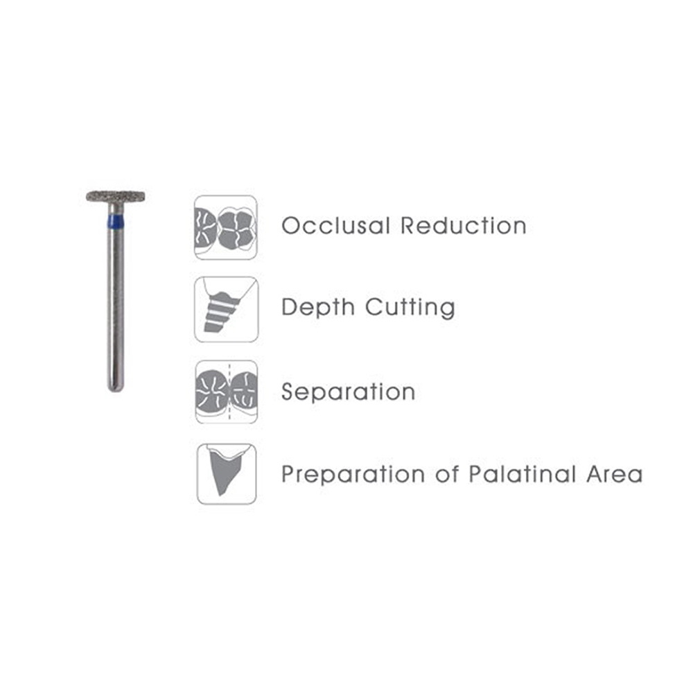 NewDiamond Flat Lathe Diamond Burs -FL (Pack of 3)