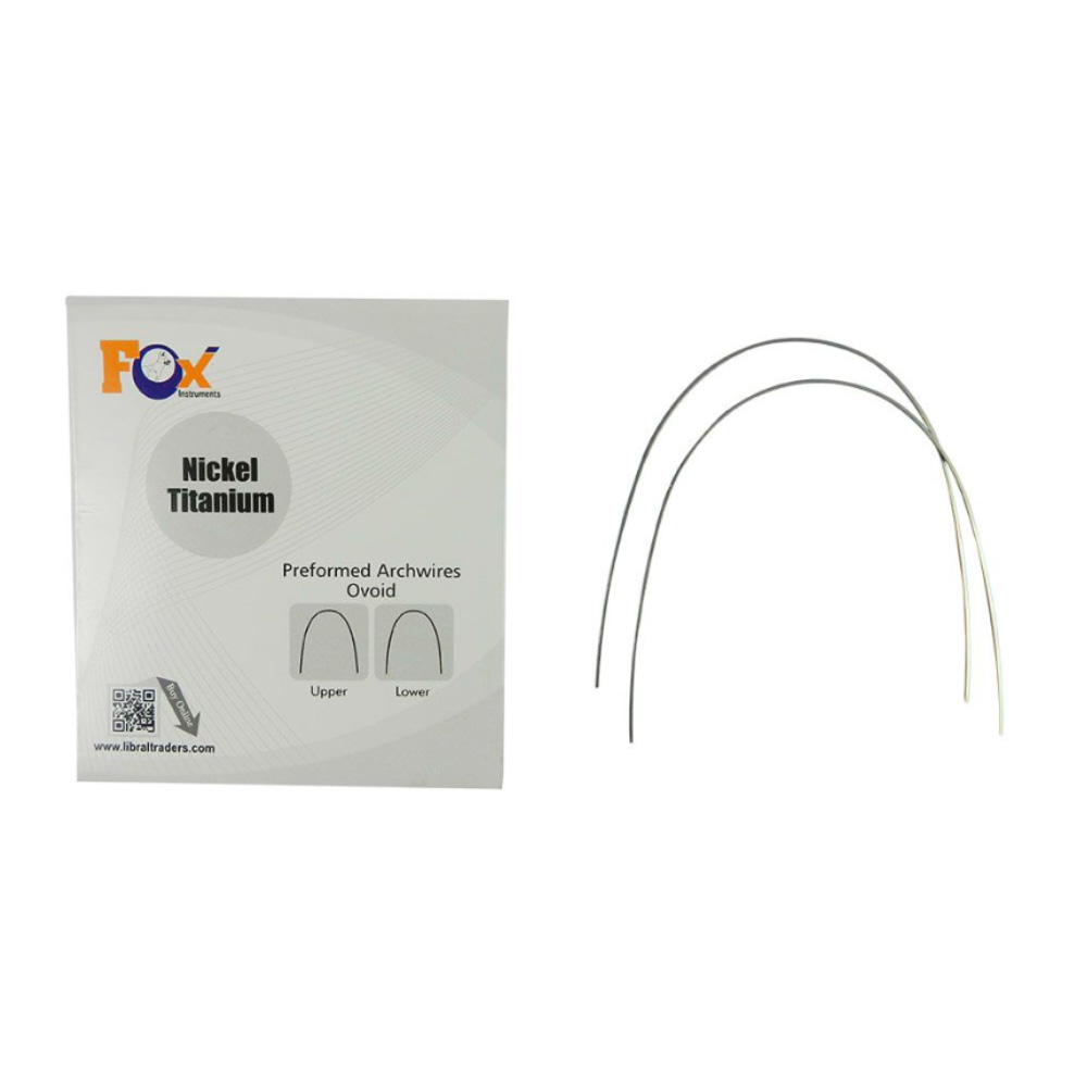 Fox Niti Preformed Wire Ovoidform Size 021 X 025 Upper - FW215U (Pack of 10 Pcs)