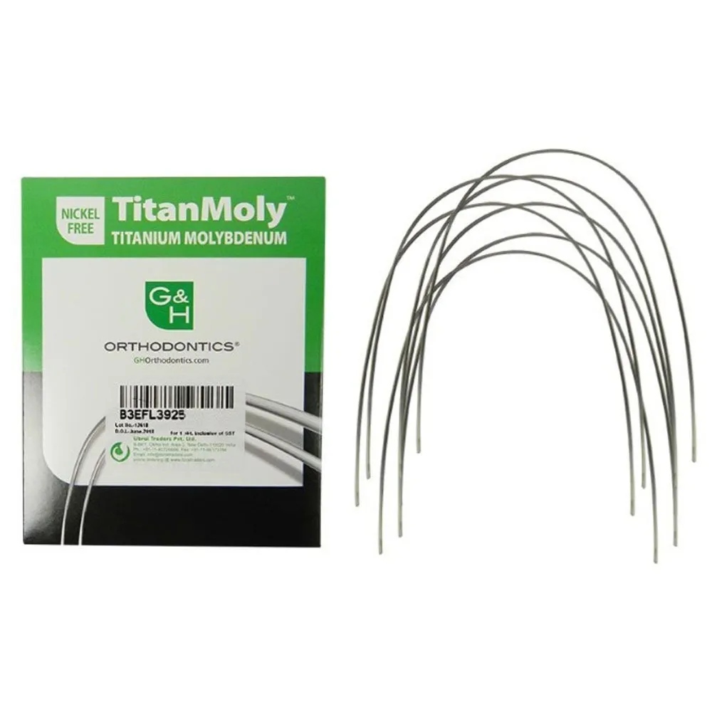 G&H TitanMoly Titanium Molybdenum Archwires Size 019 X 025 Upper - B3EFU3925