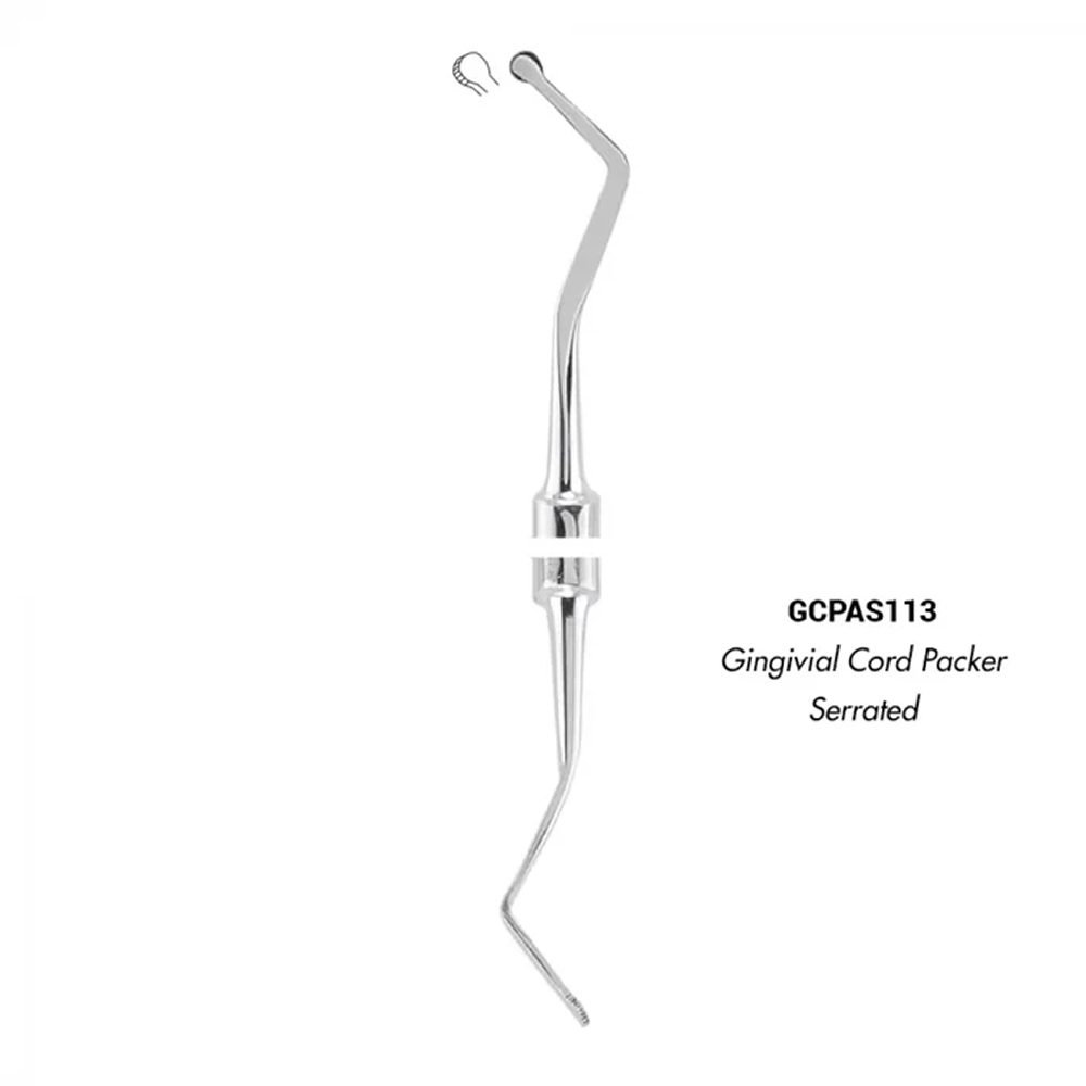 GDC Gingival Cord Packer Serrated #4 (Hollow Ring Handle) - GCPAS113