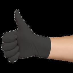 Waldent Nitrile Examination Gloves- Black (Pack of 80)  - 11
