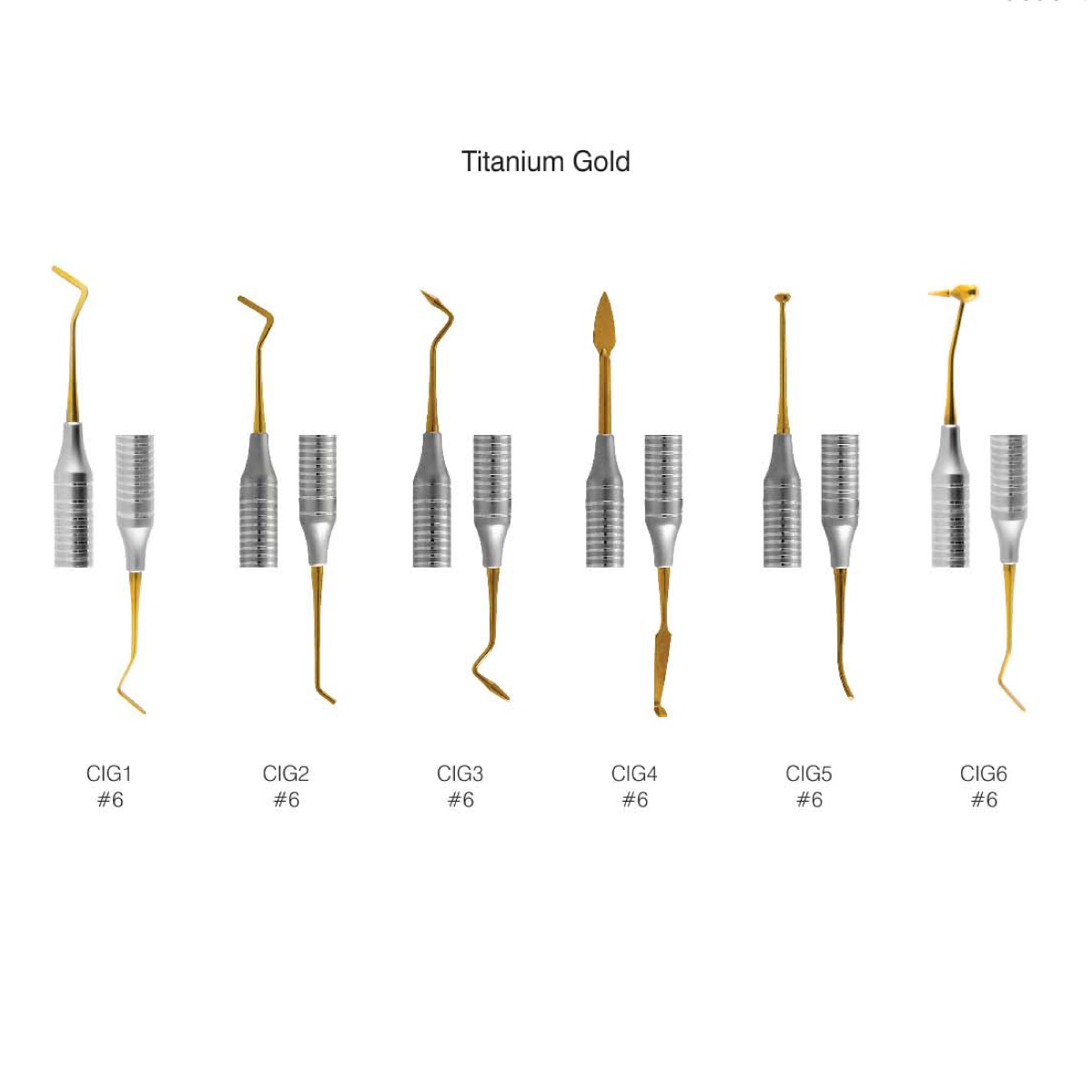 GDC Composite Instruments Titanium Coated S/6 # Gold Instruments Kit (CIGWC6)