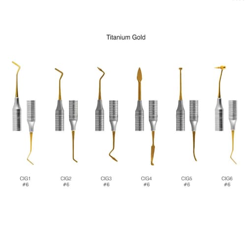 GDC Composite Instruments Titanium Coated S/6 # Gold Instruments Kit (CIGWC6)