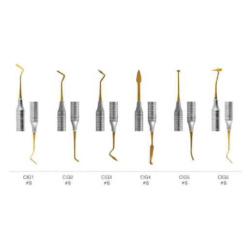 GDC Composite Instrument Gold Titanium Set Of 6 (CIGP6) #6