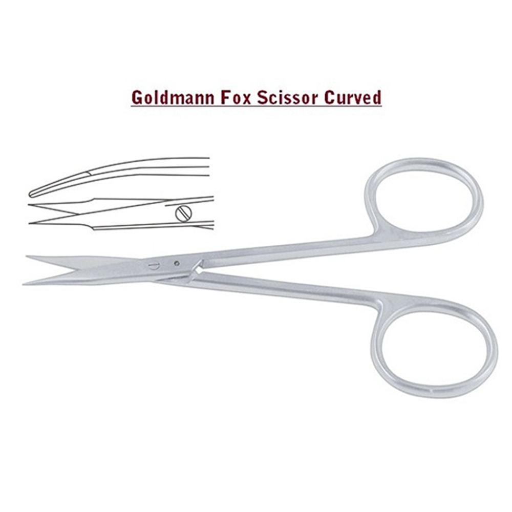 Julldent Goldman Fox Scissor - Curved Fine