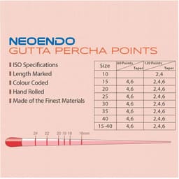 Neoendo Gutta Percha Points 4% (Length Marked) - 10