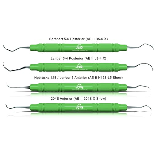 American Eagle Implant Instruments with Green Resin Handle
