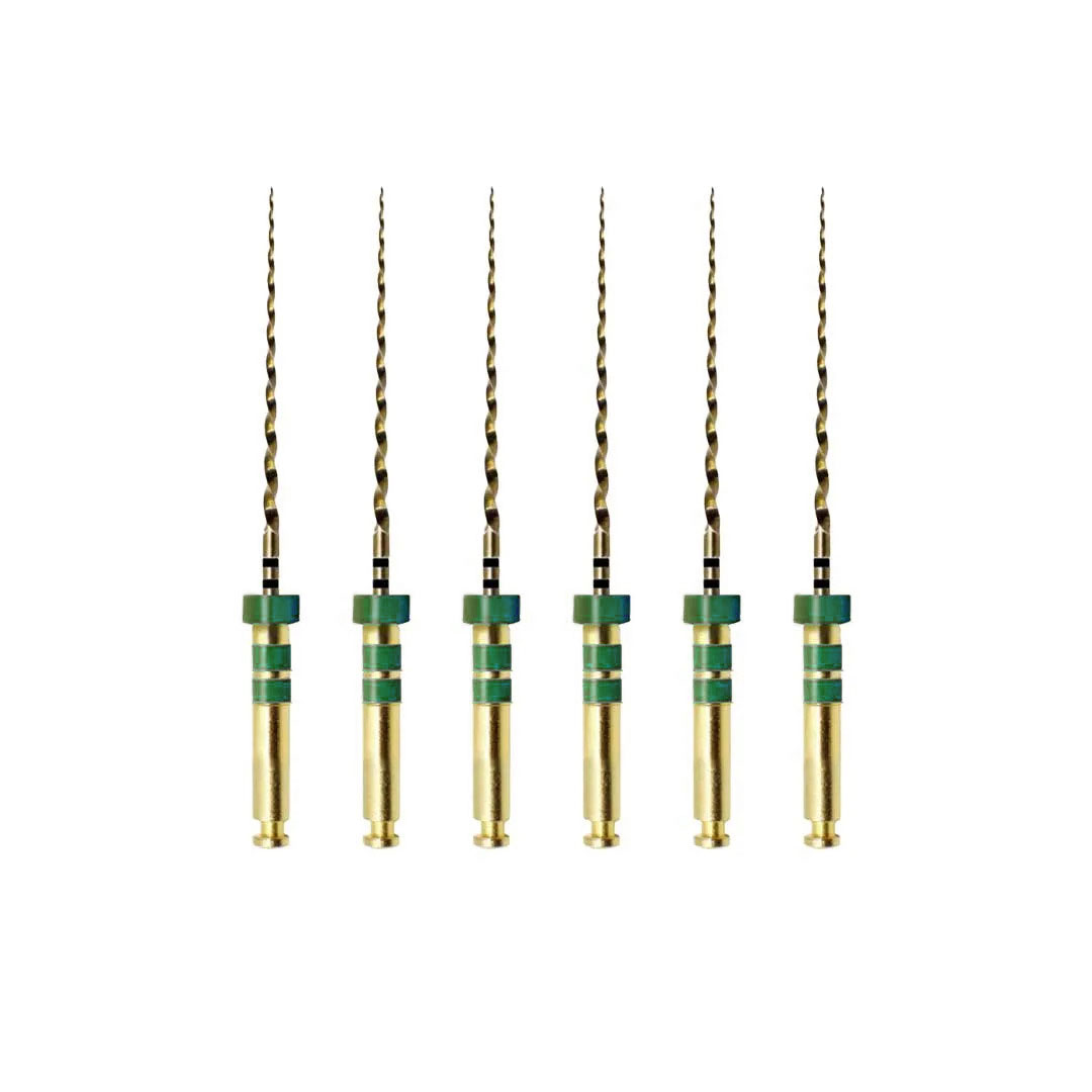 Waldent Wal-flex Gold Rotary Files 21mm -W10 (35/6%) (Pack Of 6)