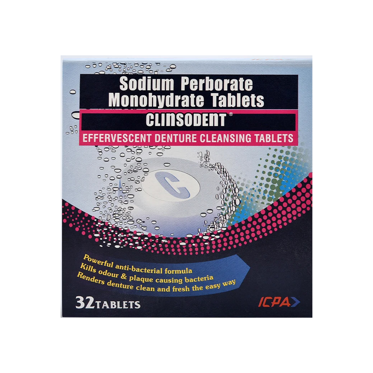 ICPA Clinsodent Denture Cleansing Tablets