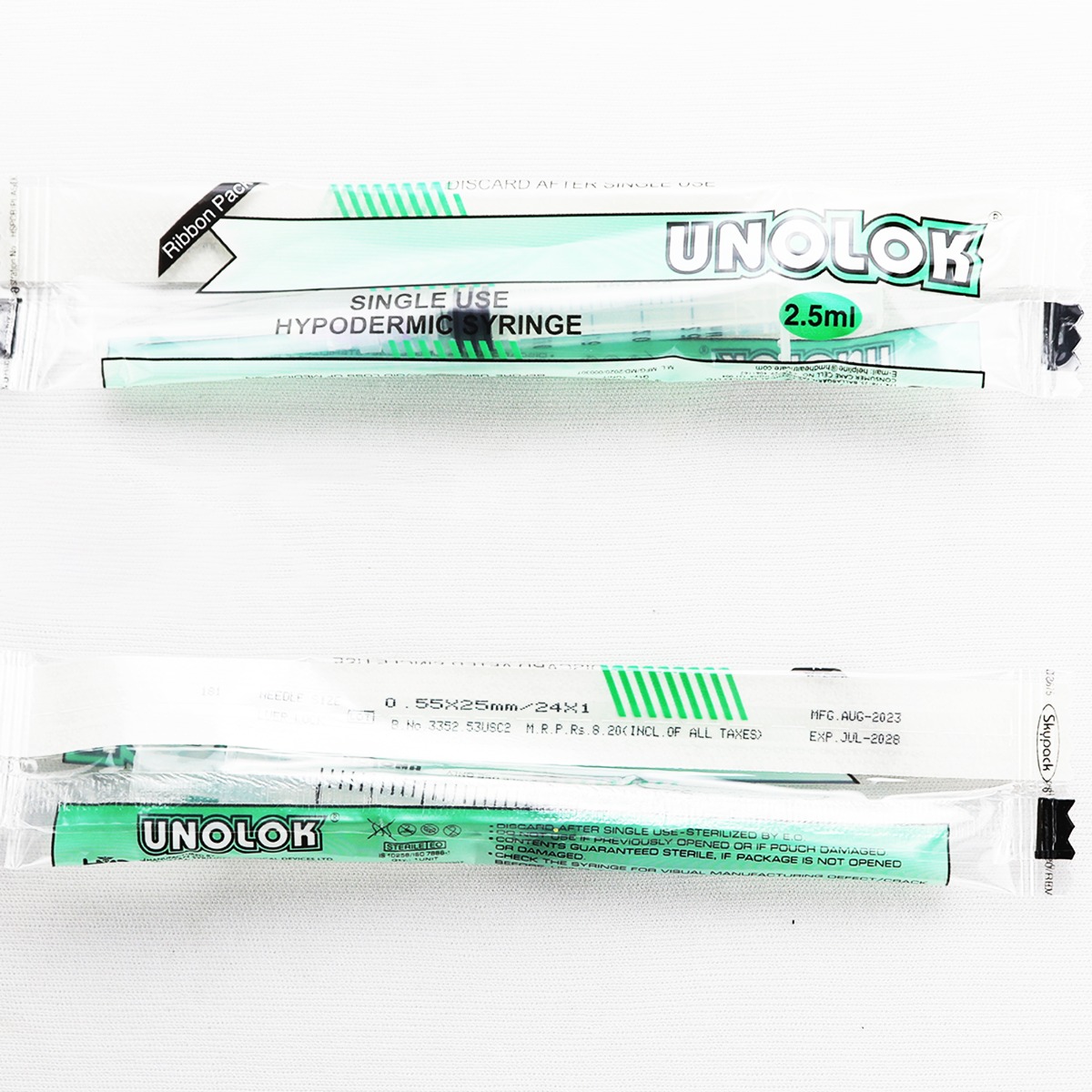 HMD Unolok Syringe 2.5ml | 24 Gauge | 1 Inch Needle