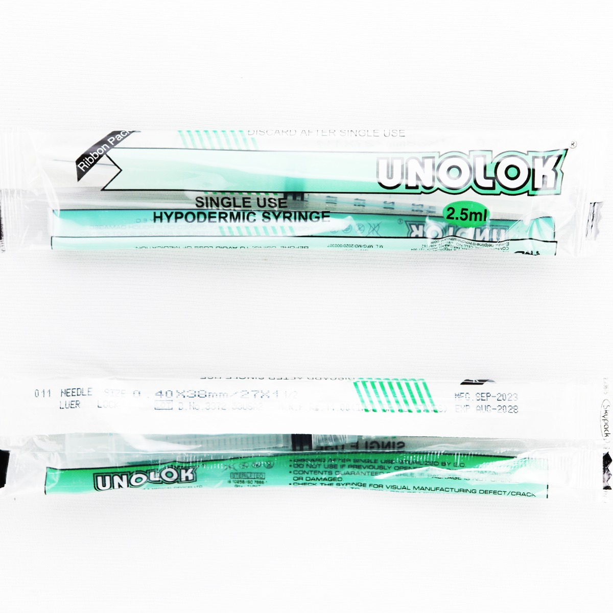 HMD Unolok Syringe 2.5ml | 27 Gauge | 1.5 Inch Needle