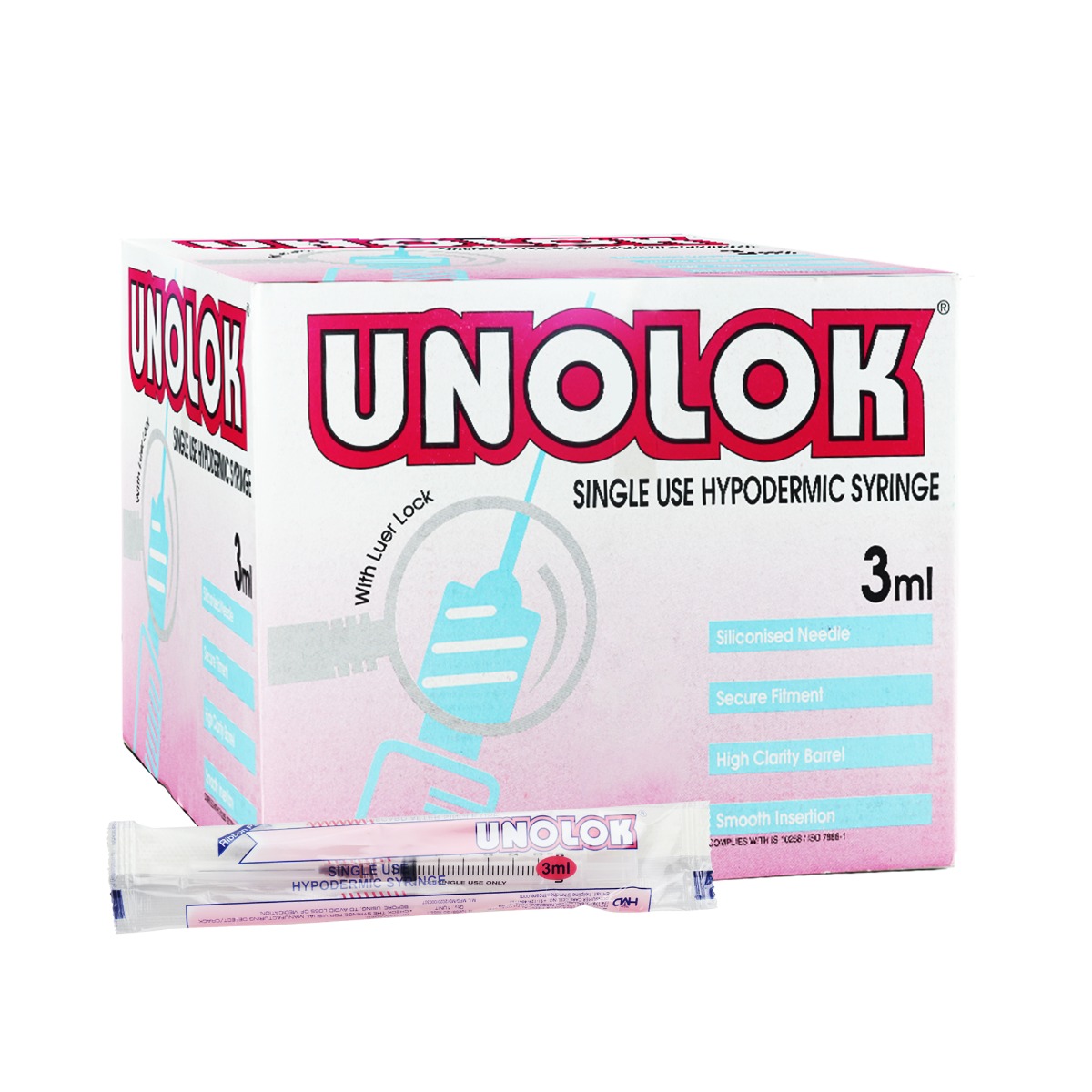 HMD Unolok Syringe 3ml | 24 Gauge | 1 Inch Needle