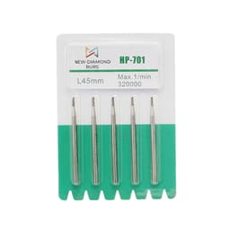 NewDiamond Cross-Cut Taper Fissure Carbide Straight Handpiece Burs (Pack of 5) - 5
