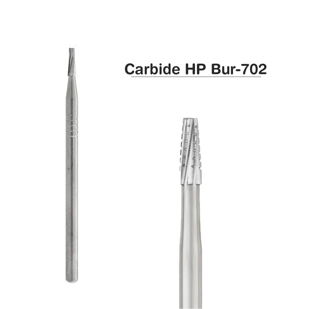 NewDiamond Cross-Cut Taper Fissure Carbide Straight Handpiece Burs (Pack of 5)