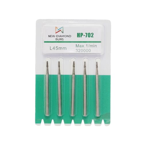NewDiamond Cross-Cut Taper Fissure Carbide Straight Handpiece Burs -702 (Pack of 5)