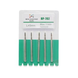 NewDiamond Cross-Cut Taper Fissure Carbide Straight Handpiece Burs (Pack of 5) - 6