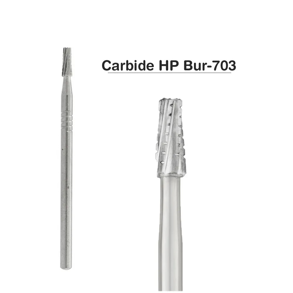 NewDiamond Cross-Cut Taper Fissure Carbide Straight Handpiece Burs (Pack of 5)
