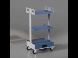 Life Dental Trolley Economy Double Pillar(Lite) - Black - 2