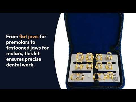 Waldent Rubber Dam Clamps Kit Titanium Gold (Set of 11) (K16/3) - 2