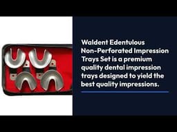 Waldent Edentulous Non-Perforated Impression Trays K18/2 - 3