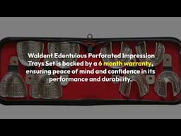 Waldent Edentulous Perforated Impression Trays Set K18/1 - 3