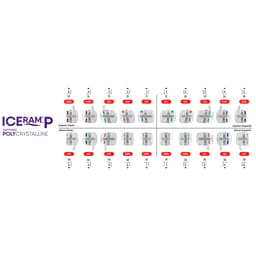 OrthoMetric Iceram - P Polycrystalline Ceramic Bracket Kit - 8