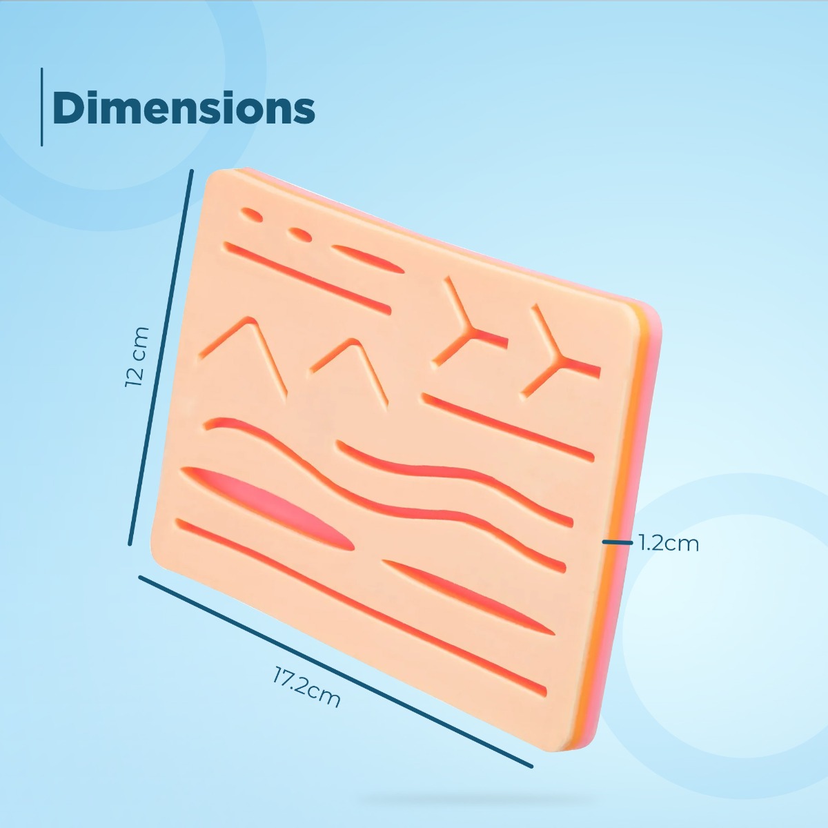 iDENTical Silicone Suture Practice Pad with 14 Pre-cuts