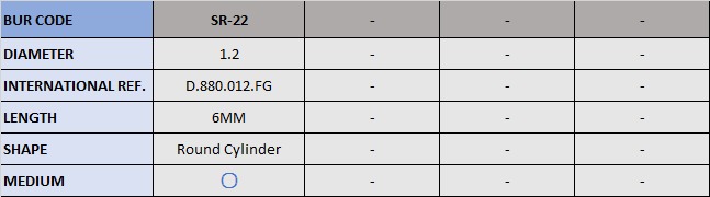 Frank Dental Round Cylinder Diamond Bur SR Series (Regular)