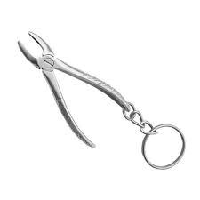 Dental Forcep Silver Key Chain