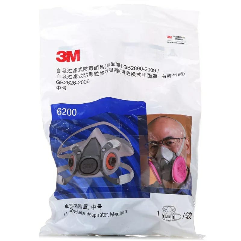 3M 6200 Respirator Mask With 2091 P100 Filters