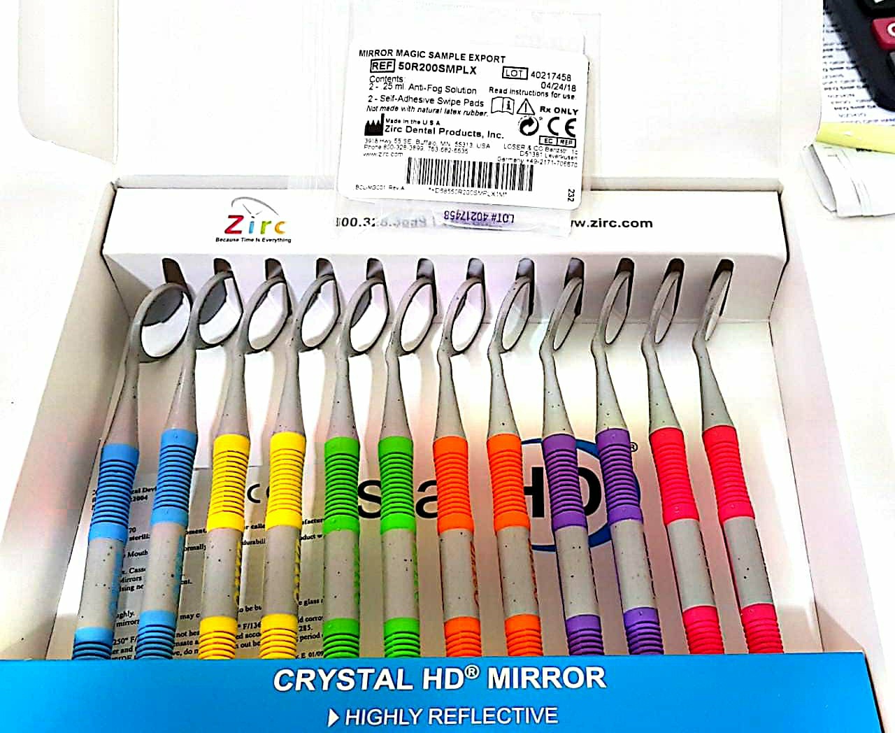 Zirc Crystal Mirrors Neon Assortment 