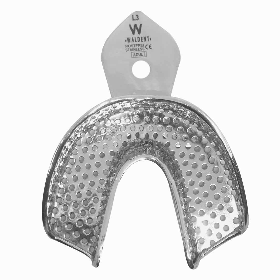 Waldent Rim-Lock Impression Trays Dentulous Perforated Lower Medium L3 (18/108)