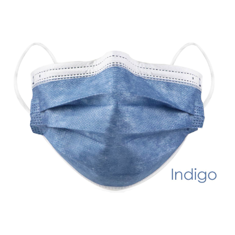Waldent 3 Ply Mask - Indigo Color (Pack of 50)