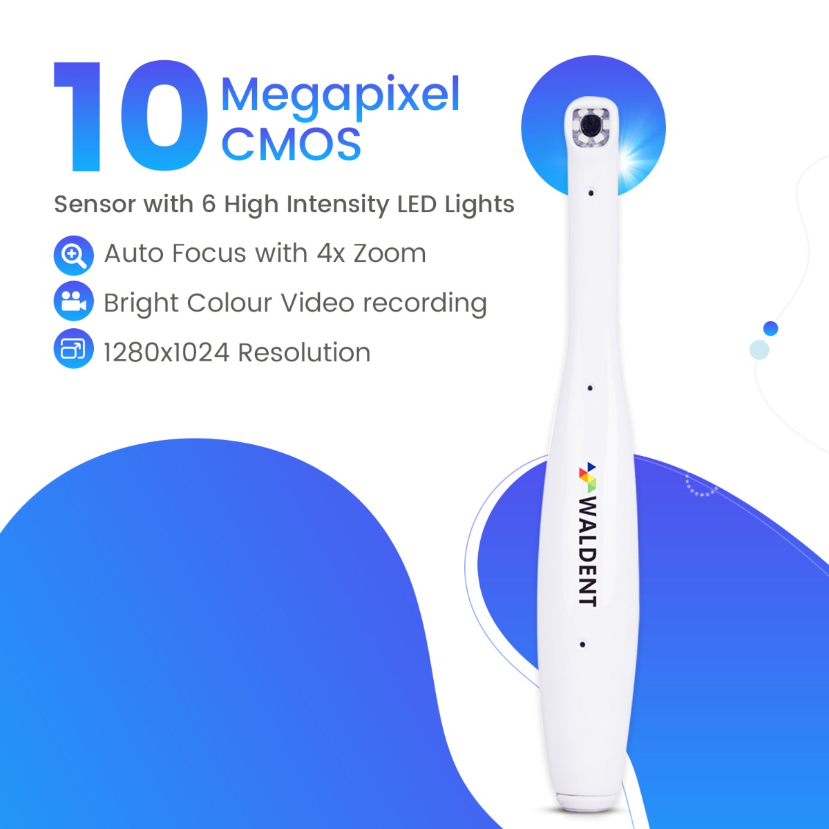 Waldent Intra Oral Camera with Screen - Ergo (10 MP)