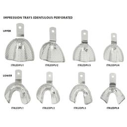 Oracraft Impression Tray Edentulous Perforated Kit Set of 8 - ITRLEDPP8 - 2