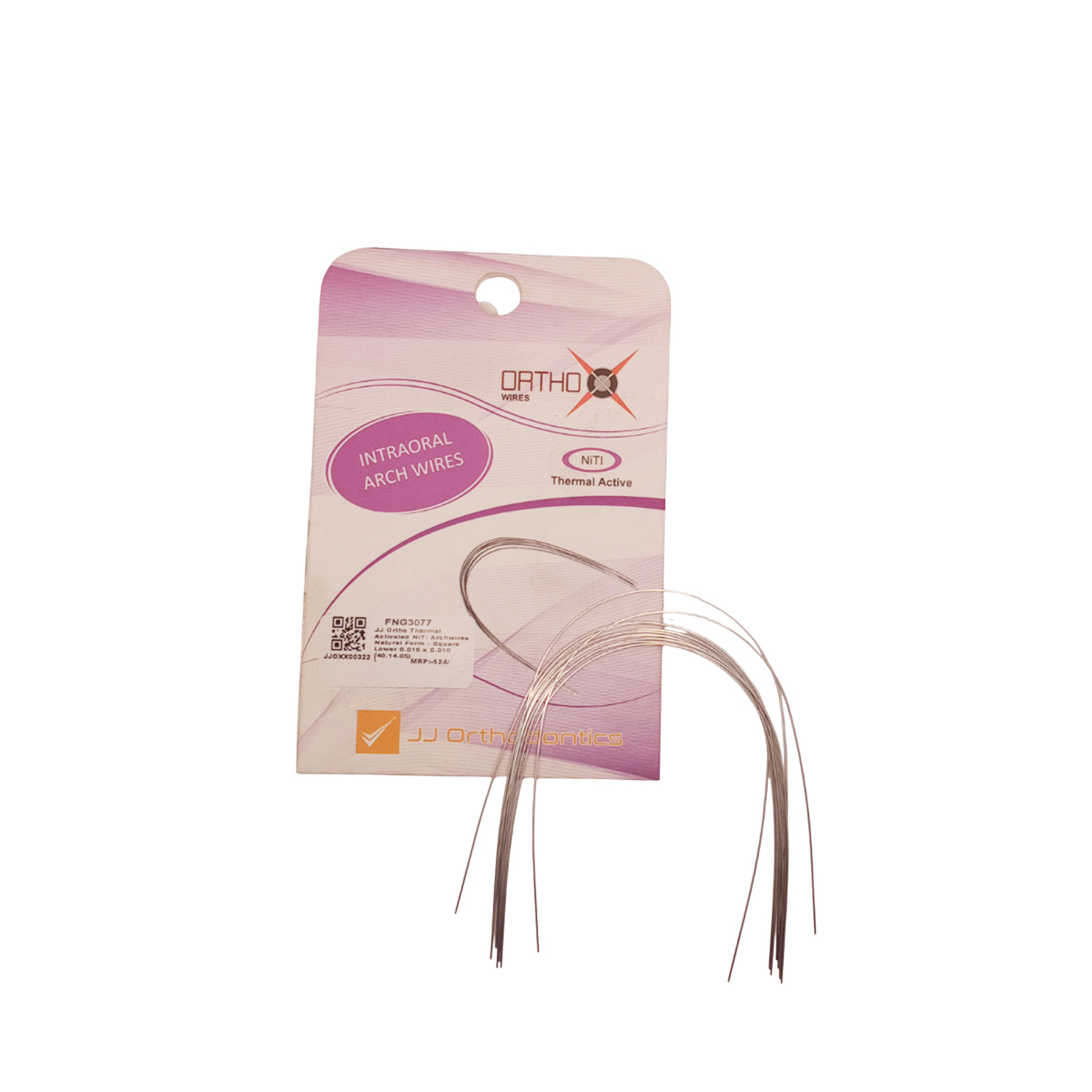 JJ Ortho Thermal Activated NiTi Archwires Natural Form - Rectangular Upper 0.021 x 0.025 (40.13.10)