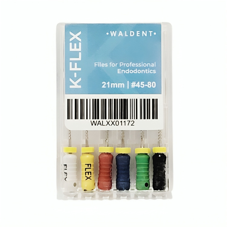 Waldent K-Flex Files 21mm Assorted # 45-80