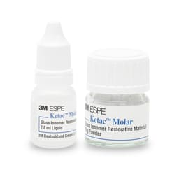  3M ESPE Ketac Molar Glass Ionomer Restorative Cement - Shade A3 (15g Powder + 7.8mL Liquid + Mixing Pad + Scoop)  - 7