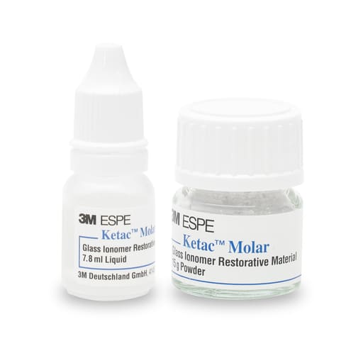 3M ESPE Ketac Molar Glass Ionomer Restorative Cement - Shade A3 (15g Powder + 7.8mL Liquid + Mixing Pad + Scoop)