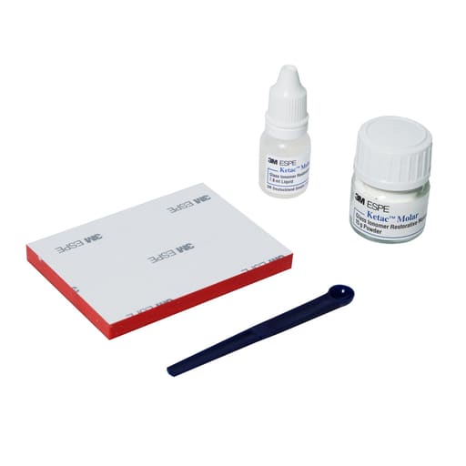 3M ESPE Ketac Molar Glass Ionomer Restorative Cement - Shade A3 (15g Powder + 7.8mL Liquid + Mixing Pad + Scoop)