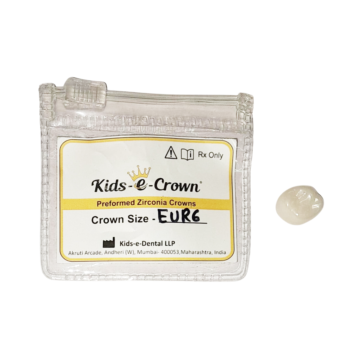 Kids-e-Crown Zirconia Upper Right 2nd Molar 6 Regular - EUR 6