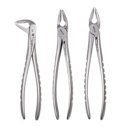Waldent Atraumatic Extraction Instruments Forceps Kit Set of 6 - Coarse Serrations K1/5 - 5