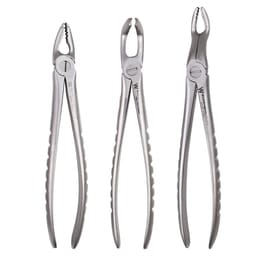 Waldent Atraumatic Extraction Instruments Forceps Kit Set of 6 - Coarse Serrations K1/5 - 6