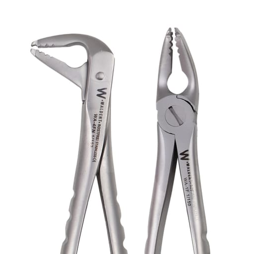 Waldent Atraumatic Extraction Instruments Forceps Kit Set of 6 - Coarse Serrations K1/5