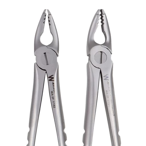 Waldent Atraumatic Extraction Instruments Forceps Kit Set of 6 - Coarse Serrations K1/5